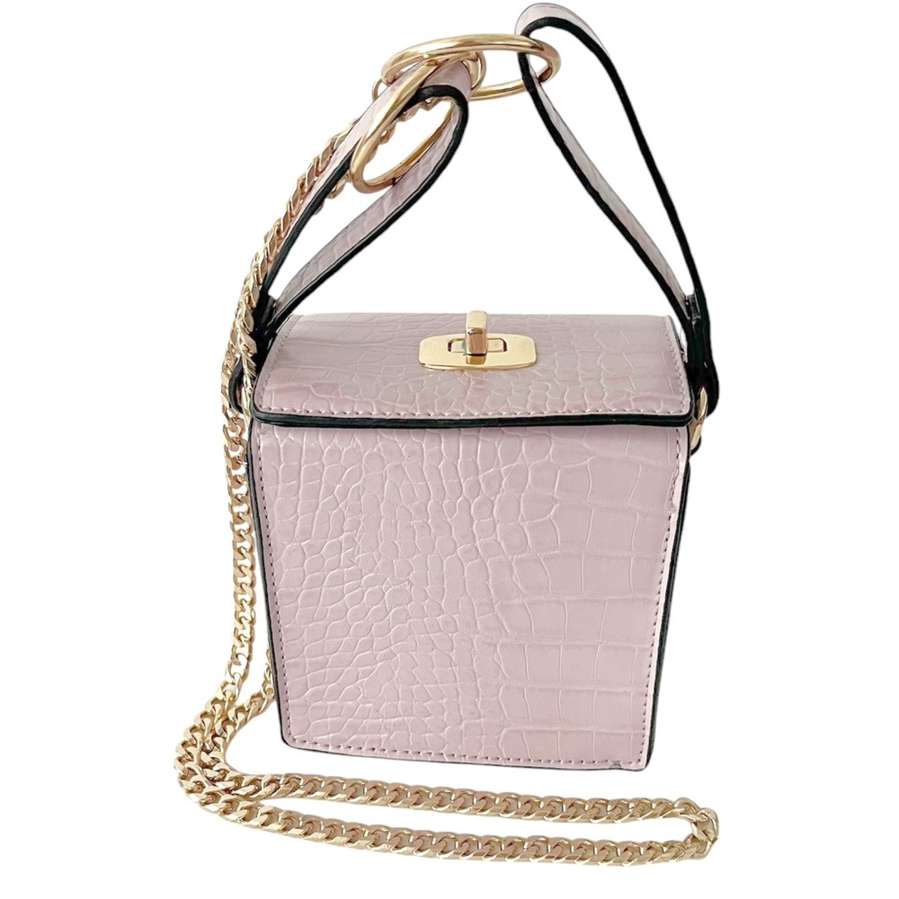 NWOT - ASOS Lilac Boxy Cross Body in Croc Print